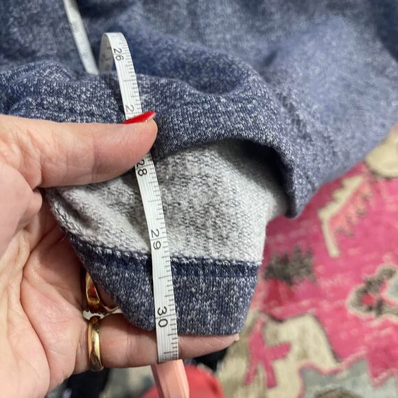 Izod Saltwater quarter zip half zip pullover knit sweater men's Medium blue gray - Picture 13 of 16